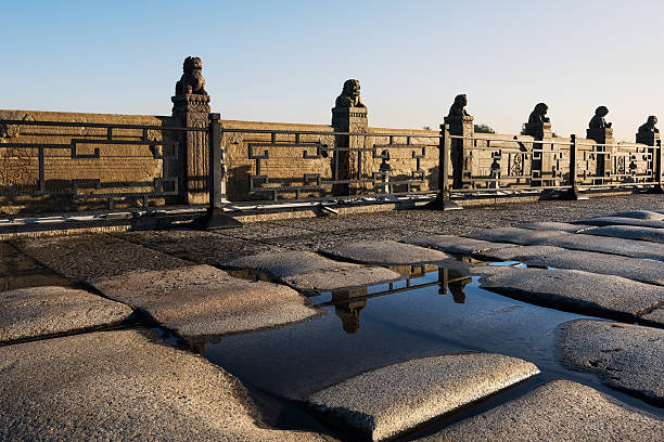 A scenic view of lugou_bridge_wanping_city