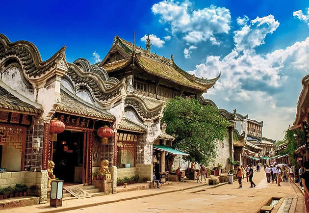 A scenic view of luodai ancient town