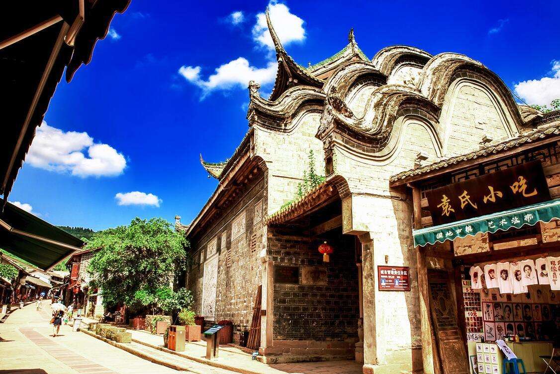 A scenic view of luodai ancient town