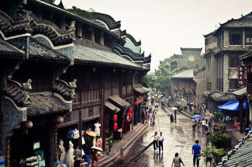 A scenic view of luodai ancient town