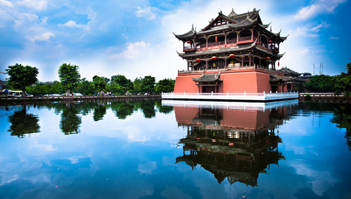 A scenic view of luodai hakka village