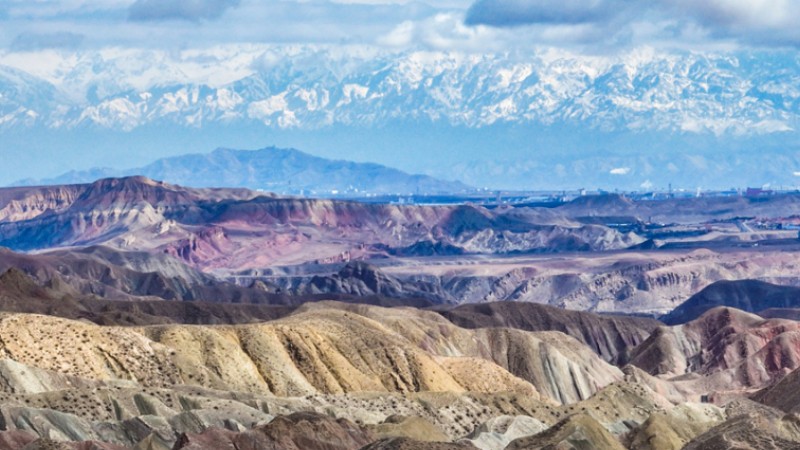 A scenic view of mahuangliang_loess_geological_park_scenic_area