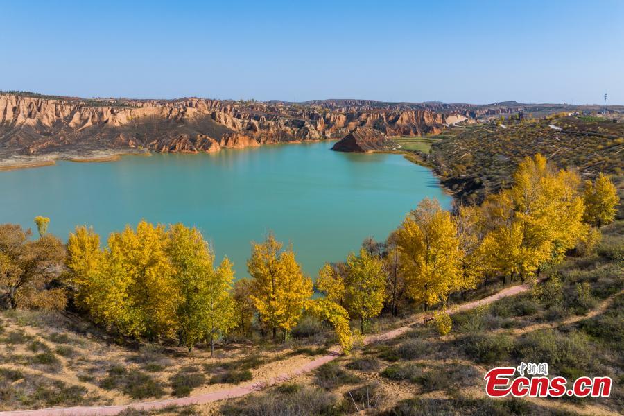 A scenic view of mahuangliang_loess_geological_park_scenic_area