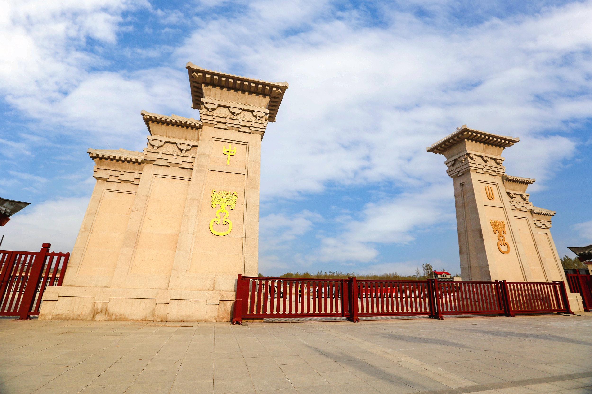 A scenic view of Mancheng Han Tombs