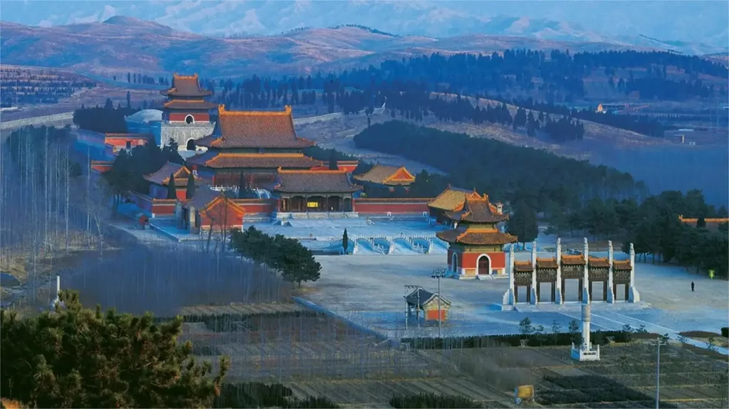 A scenic view of Mancheng Han Tombs
