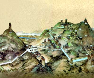 A scenic view of mausoleum_of_emperor_gaozong_of_tang_and_wu_zetian_qianling
