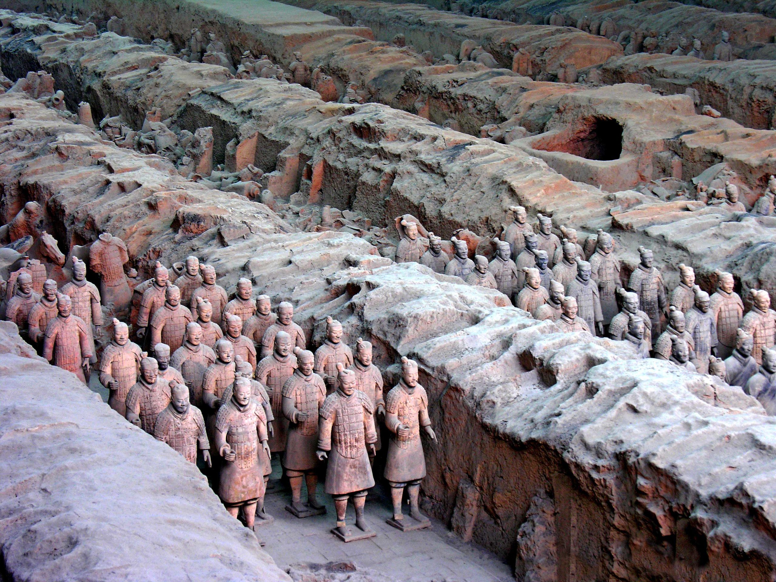 A scenic view of mausoleum_of_emperor_qin_shi_huang