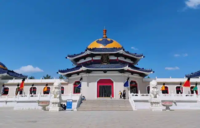 A scenic view of mausoleum_of_genghis_khan