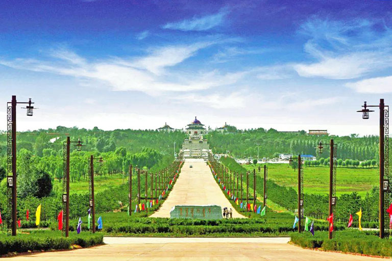 A scenic view of mausoleum_of_genghis_khan