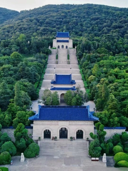 A scenic view of mausoleum of sun yat-sen