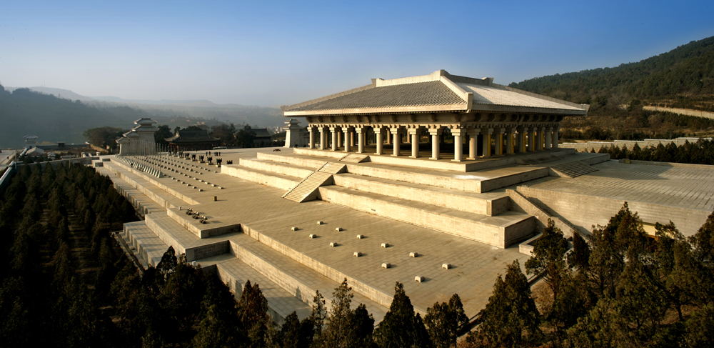 A scenic view of mausoleum_of_the_yellow_emperor