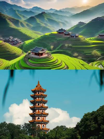 A scenic view of Meishan Dragon Palace
