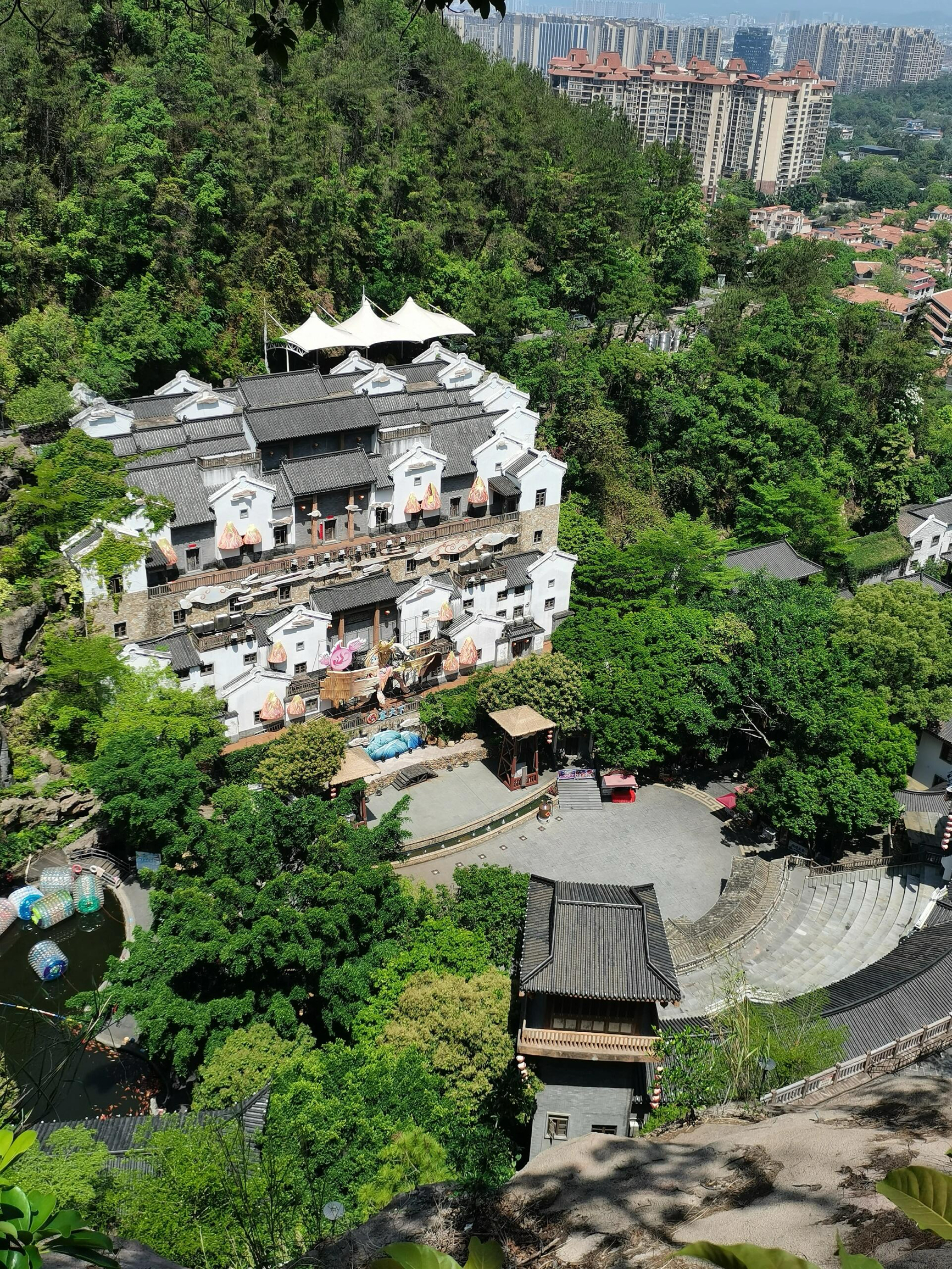 A scenic view of meizhou hakka walled village