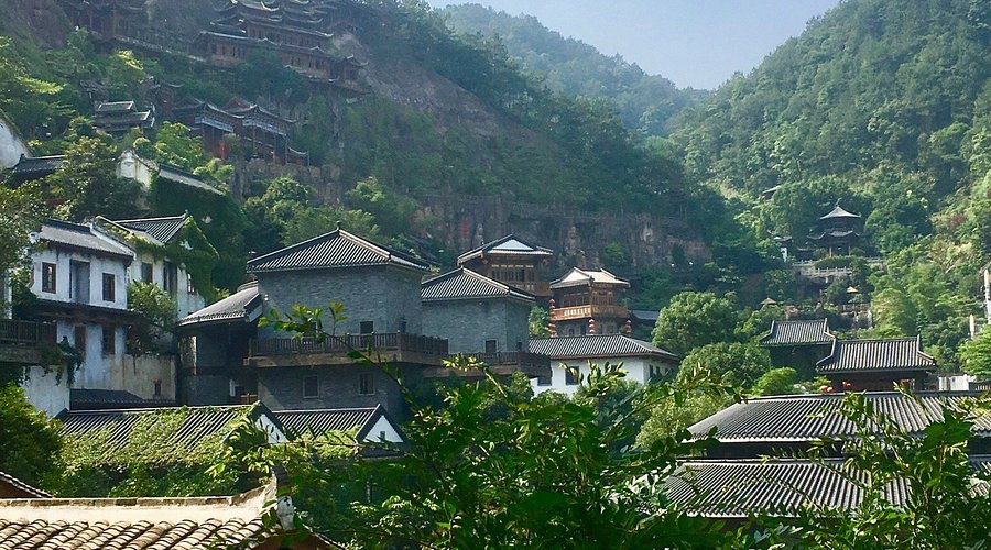 A scenic view of meizhou hakka walled village