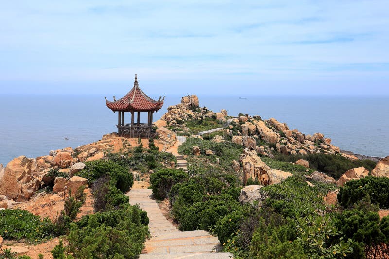 A scenic view of meizhou island