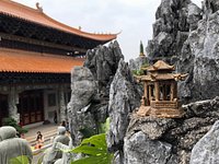 A scenic view of meizhou thousand buddha pagoda