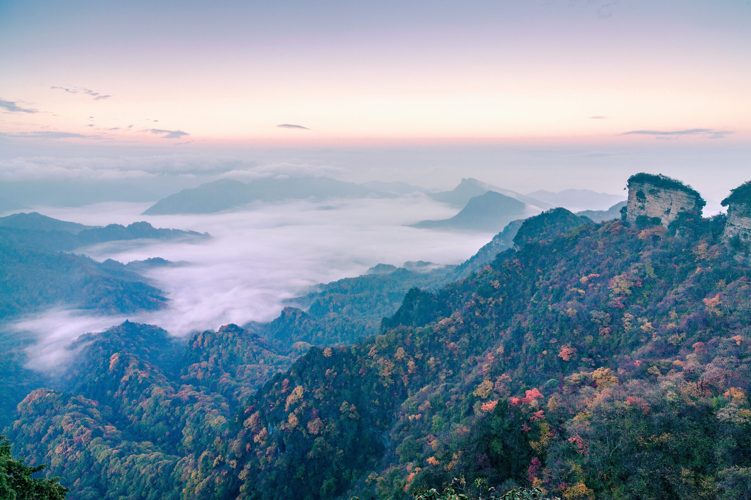 A scenic view of micang mountain