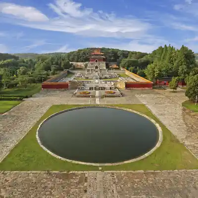 A scenic view of ming imperial mausoleum