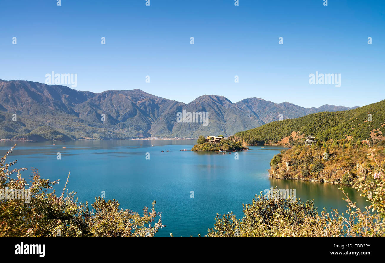 A scenic view of Mount Liangshan