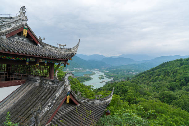 A scenic view of mount qingcheng