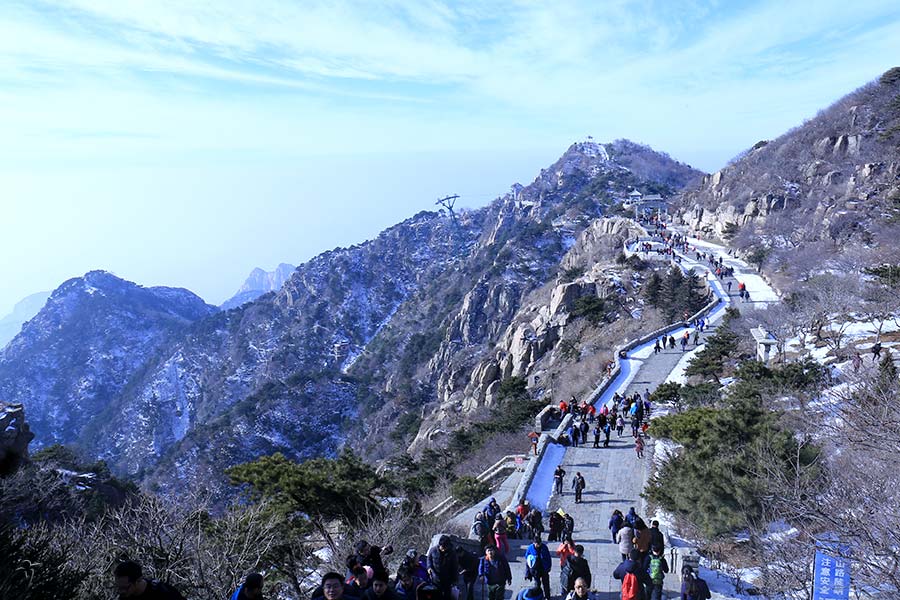 A scenic view of Mount Tai