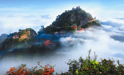 A scenic view of mount wudang
