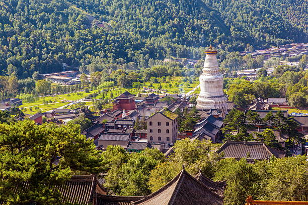 A scenic view of Mount Wutai
