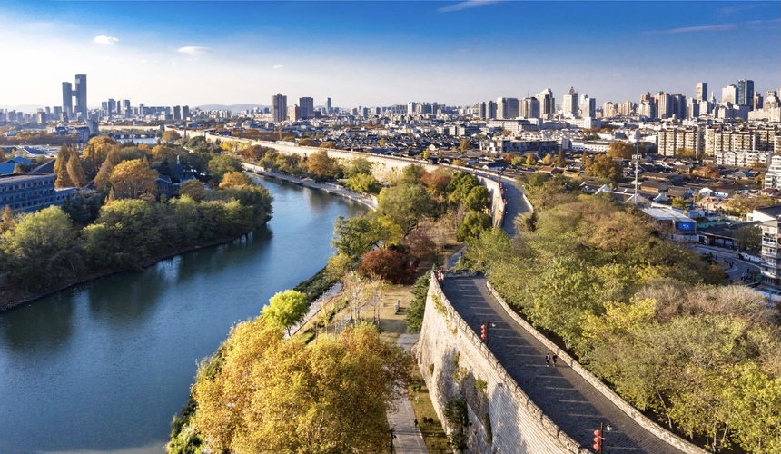 A scenic view of nanjing city wall