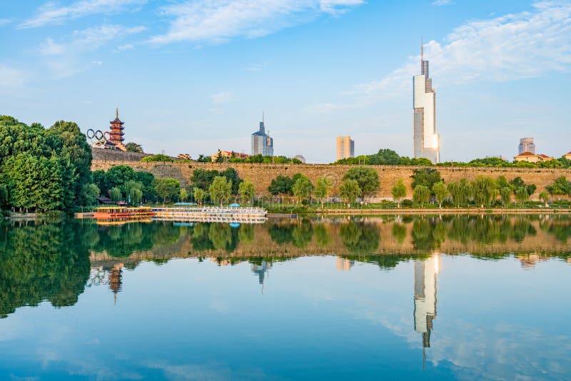 A scenic view of nanjing city wall