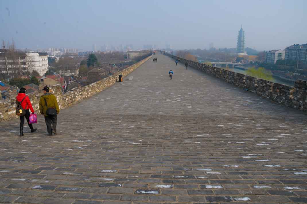 A scenic view of nanjing city wall