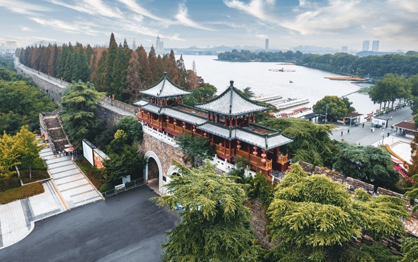 A scenic view of nantong city wall