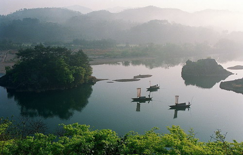 A scenic view of nanxi river
