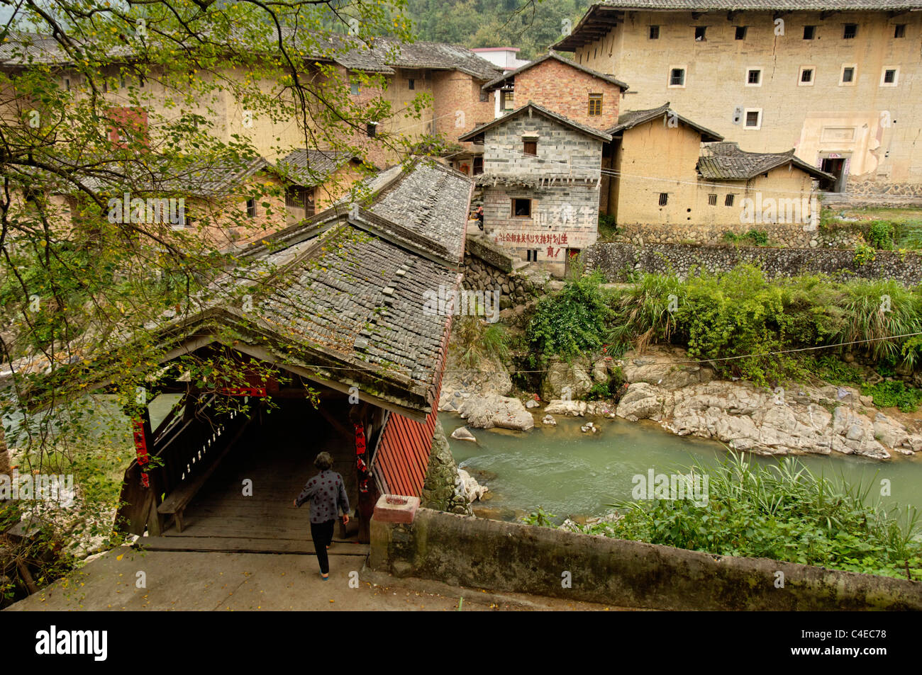 A scenic view of nanxi river ancient villages