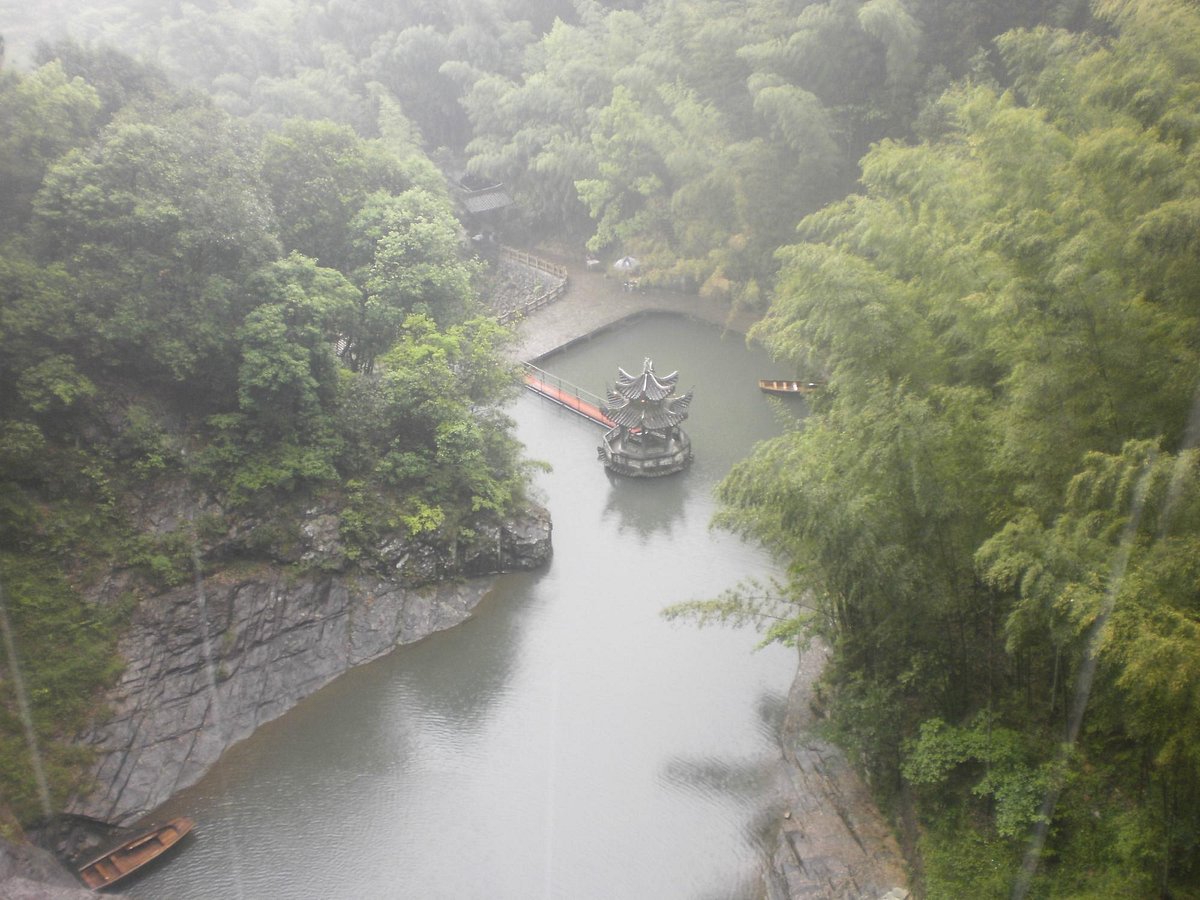 A scenic view of nanxi river ancient villages