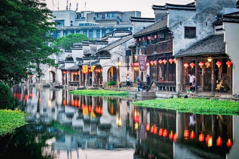 A scenic view of nanxun ancient town