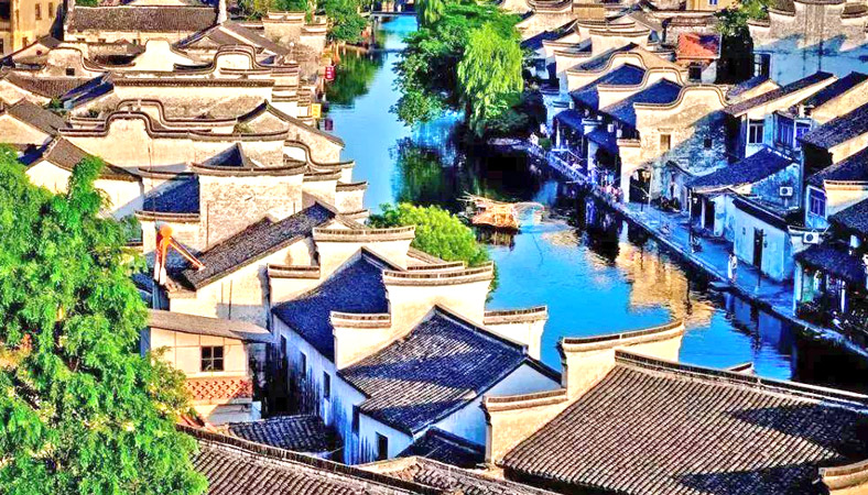A scenic view of nanxun ancient town