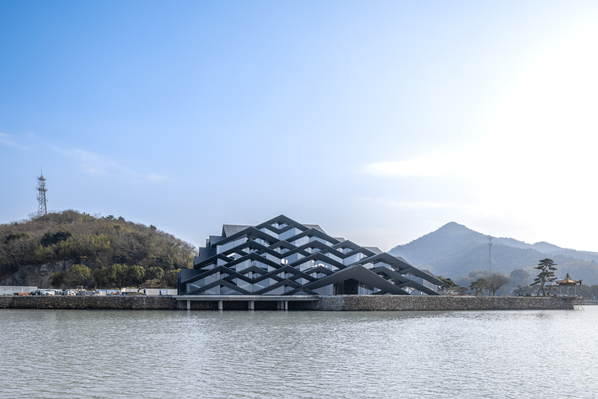 A scenic view of ningbo museum