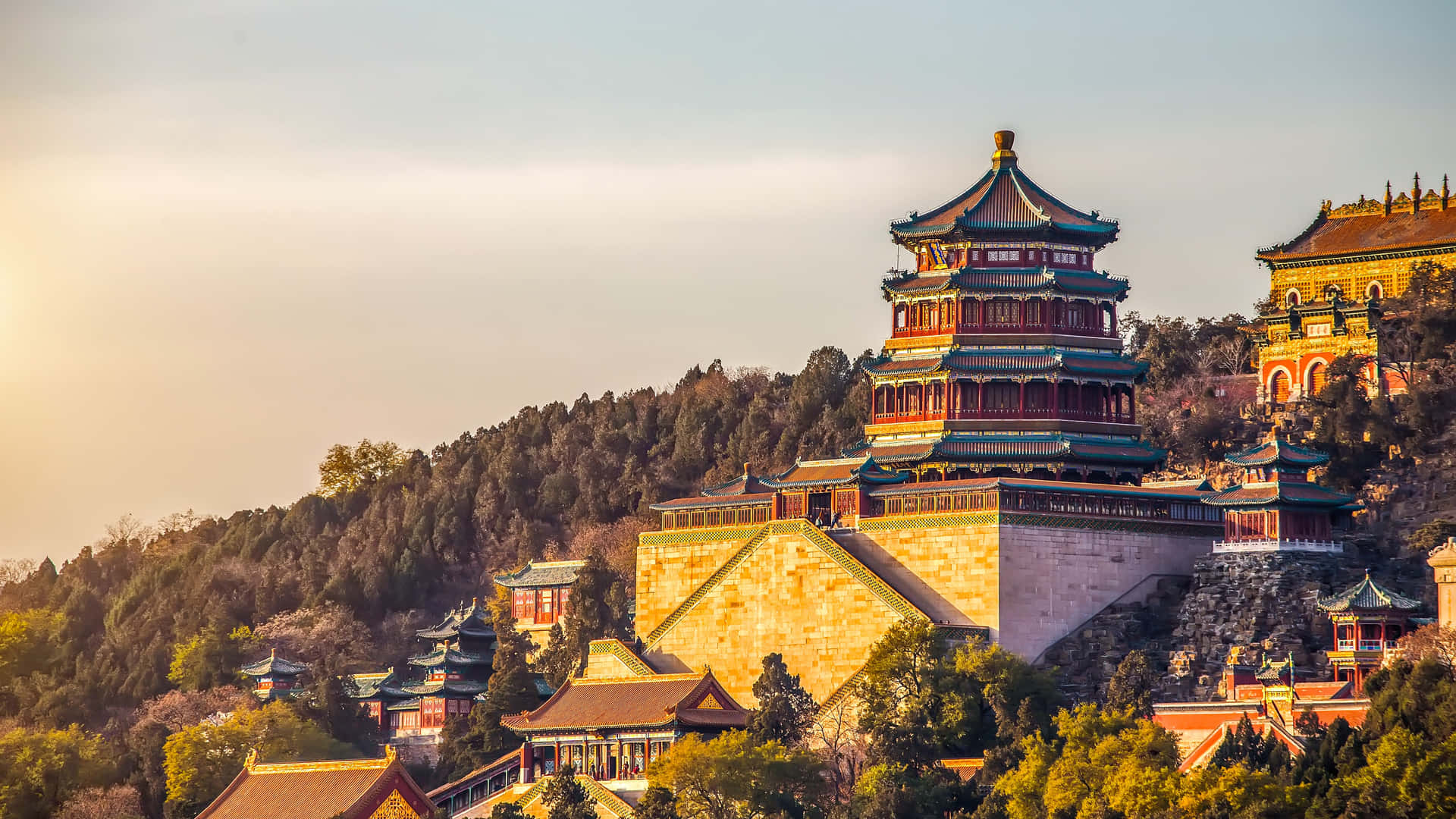 A scenic view of ohelun_summer_palace_site