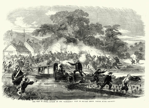 A scenic view of opium war sites