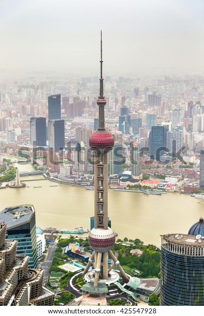 A scenic view of oriental_pearl_radio_tv_tower