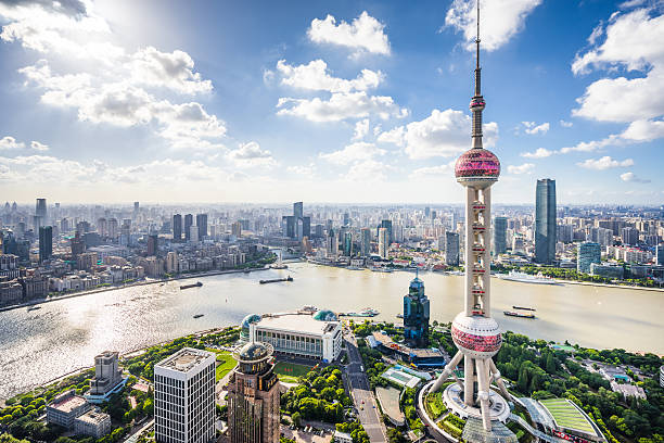 A scenic view of oriental pearl tower