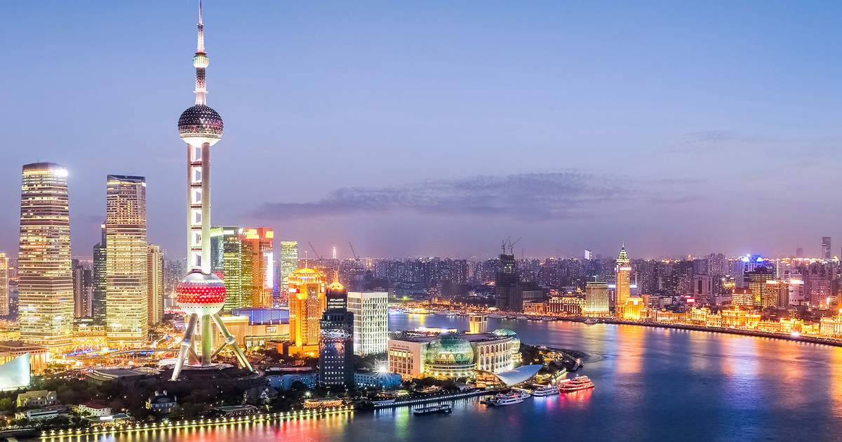 A scenic view of oriental pearl tower