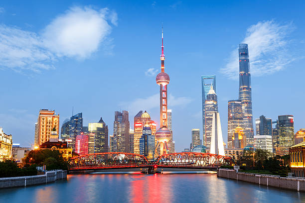A scenic view of oriental pearl tower