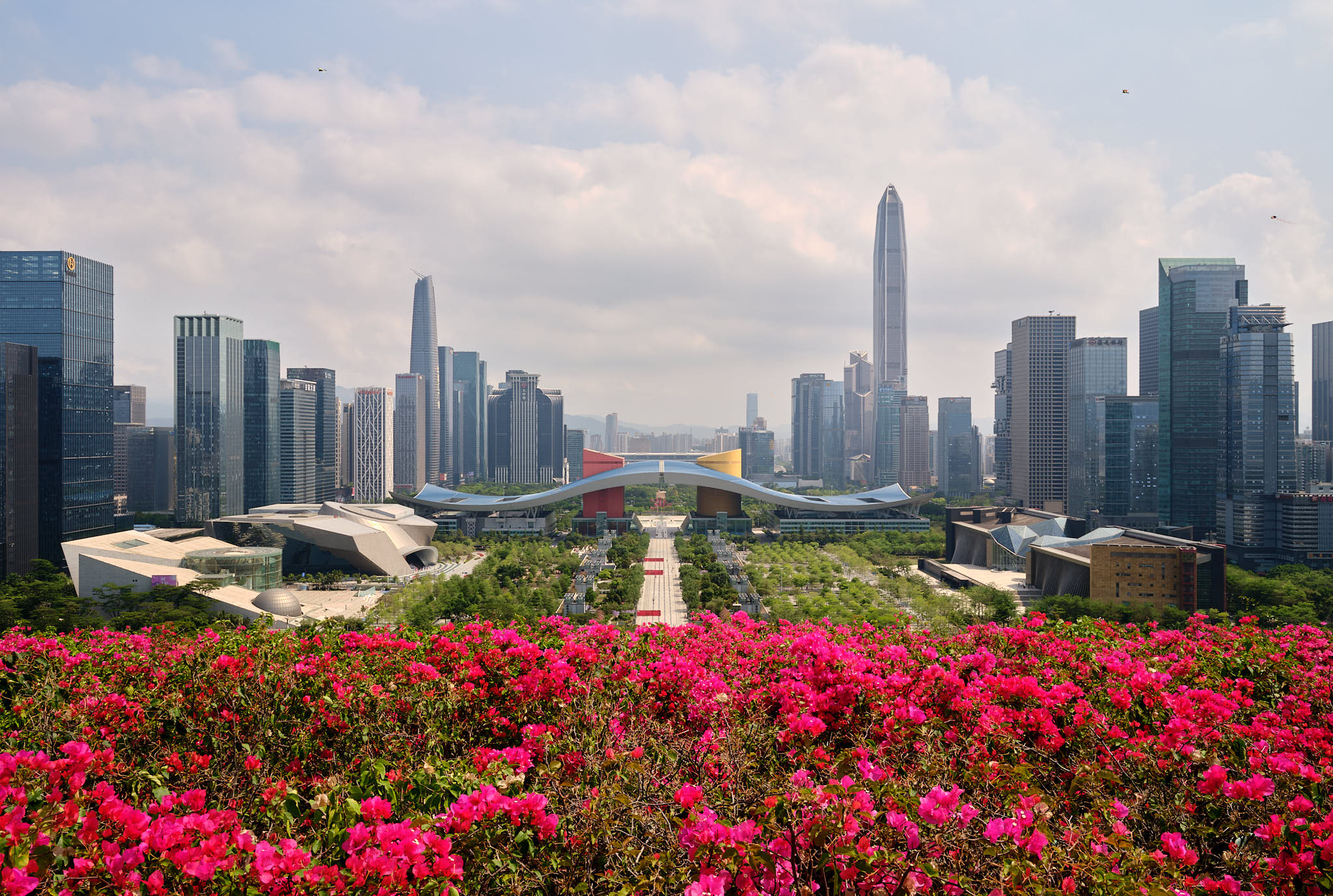 A scenic view of overseas chinese town shenzhen