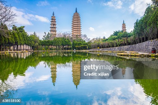 A scenic view of pagoda at chongjiao xingfu temple