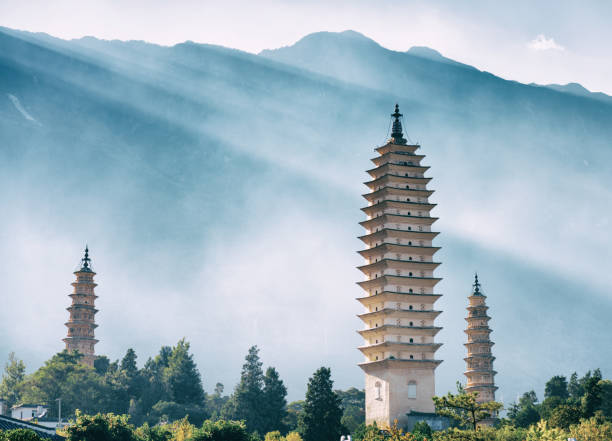 A scenic view of pagoda at chongjiao xingfu temple