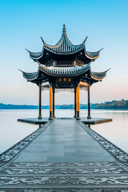 A scenic view of pagoda at haiqing temple