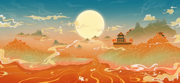 A scenic view of Panlongcheng Rujinan Ancients