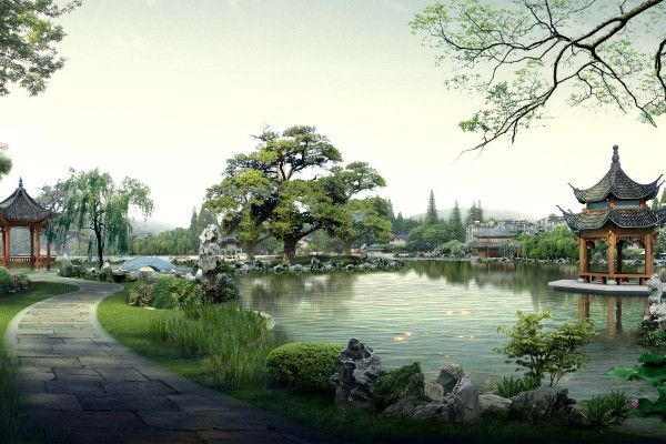 A scenic view of Panlongcheng Rujinan Ancients
