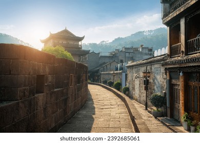A scenic view of Panlongcheng Rujinan Ancients
